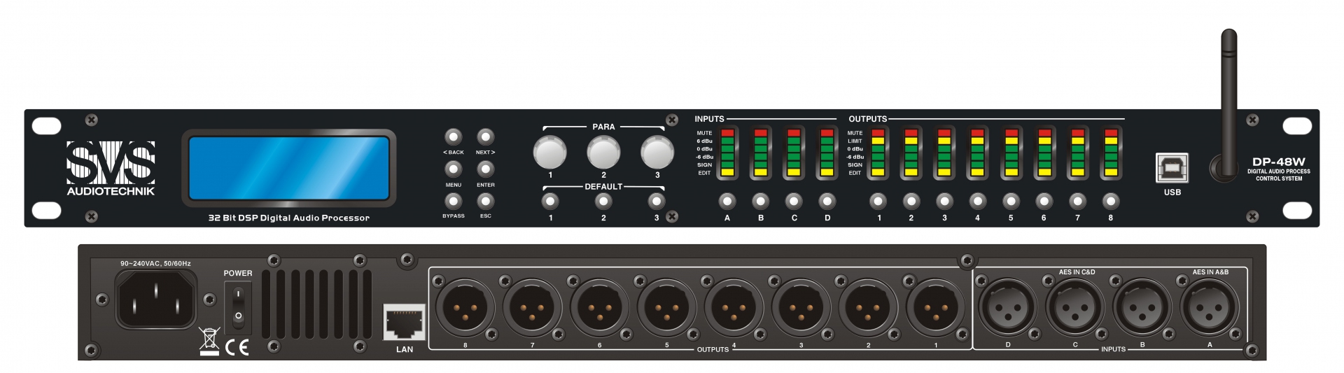 SVS Audiotechnik DP-48W Цифровой процессор: 4 входа 8 выходов в Иркутске